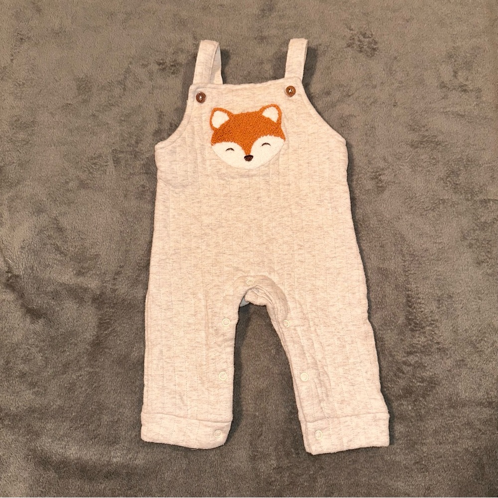Chick Pea Fox Cotton Overalls 6-9 Months